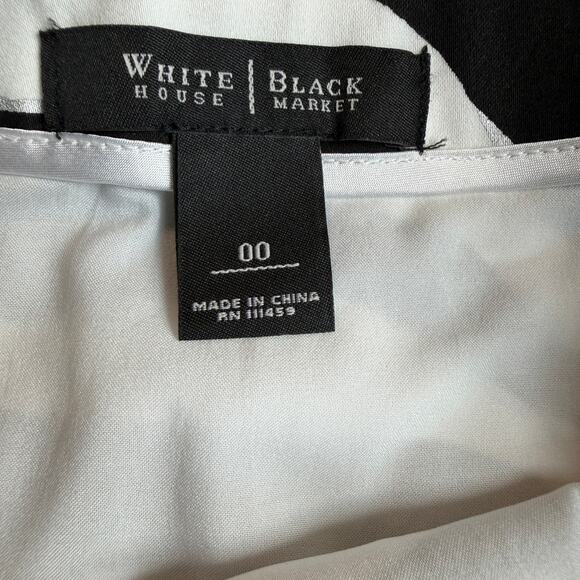 White House Black Market, Black White, Zebra Print, Knee Length, Pencil Skirt-00 - Picture 3 of 9